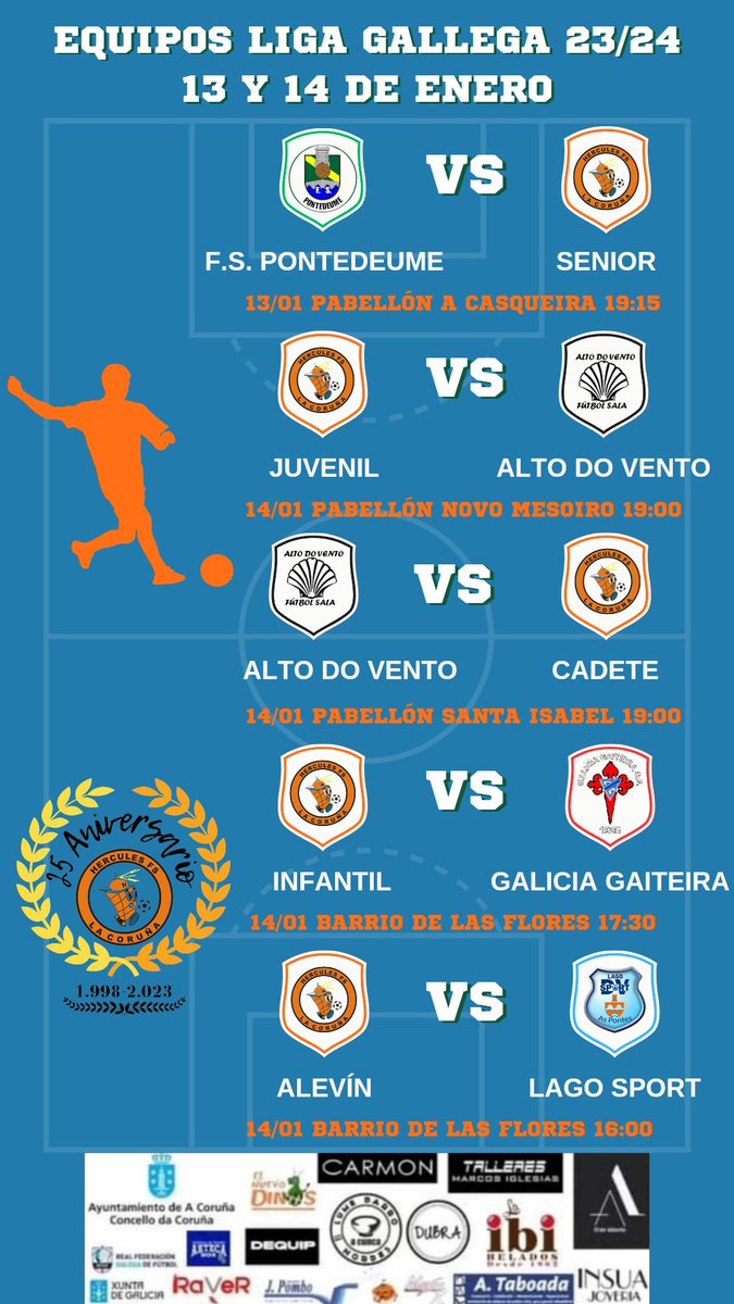 CorunaSala's tweet photo. Partidos de nuestros equipos de Ligas Gallegas para este fin de semana. https://t.co/j1EviDQarQ