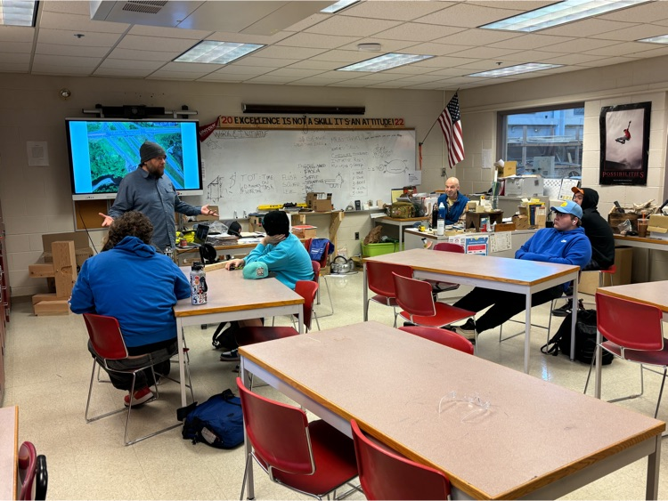 Our building construction students got to meet Israel (Izzy) Ellner who is the 
Talent Acquisition &amp; Employee Development at Kingsbury Companies, LLC.  Students got a great lesson on what it takes to get a job and keep it. Thanks for coming in.
