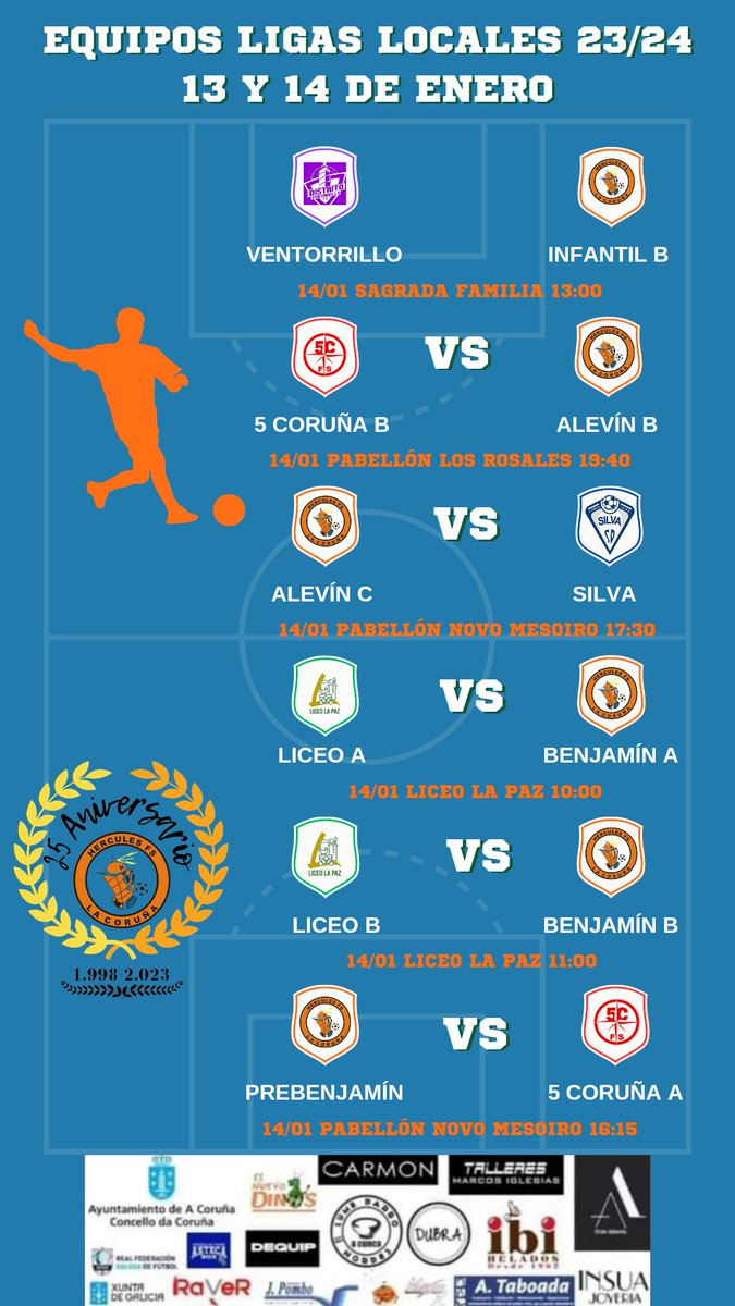 CorunaSala's tweet photo. Partidos de nuestros equipos de Ligas Locales para este fin de semana. https://t.co/30a7GjWkcx
