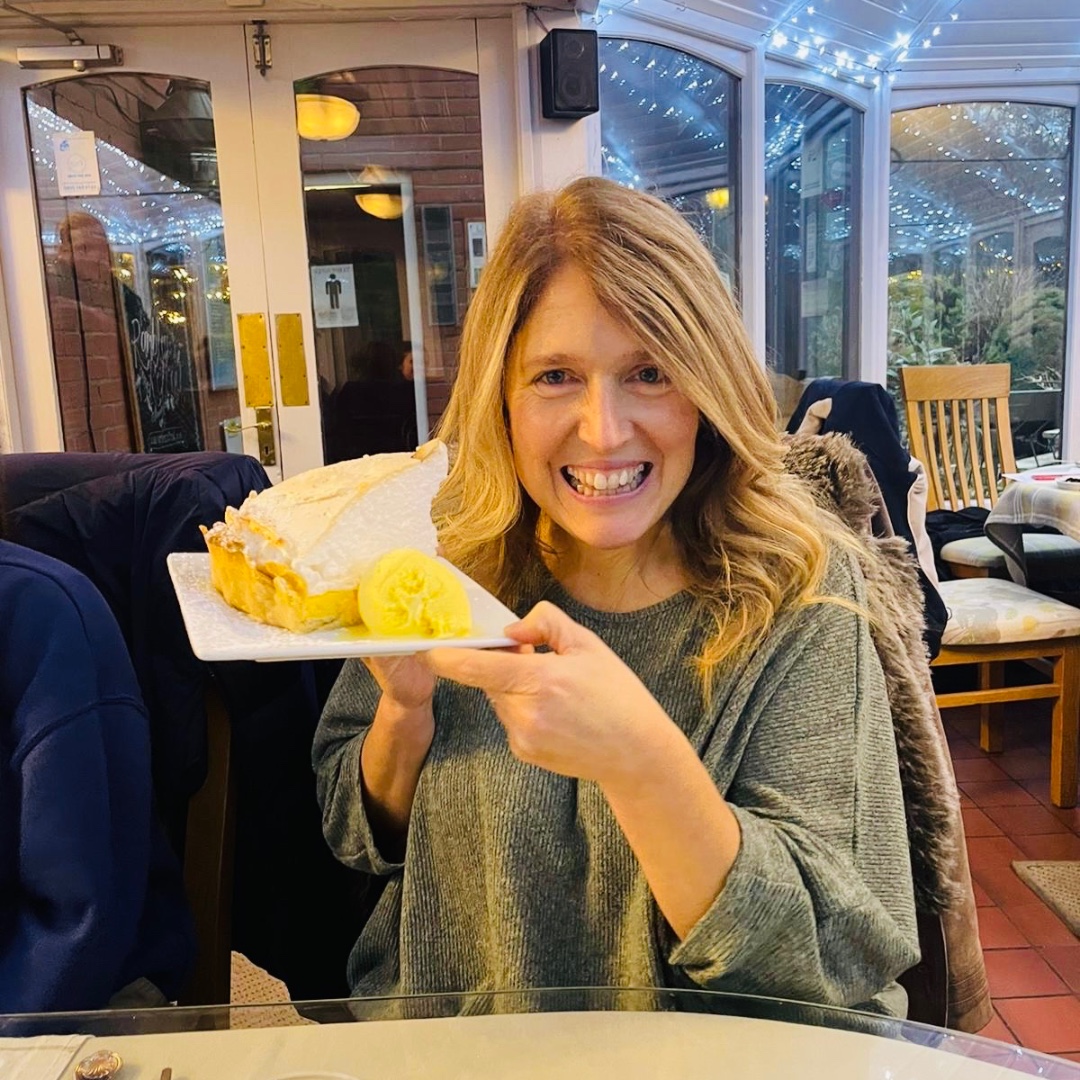 Belated Staff Christmas Celebrations... Swipe to see a VERY happy Maria, with a VERY large piece of pie! *it does look yummy*🥳