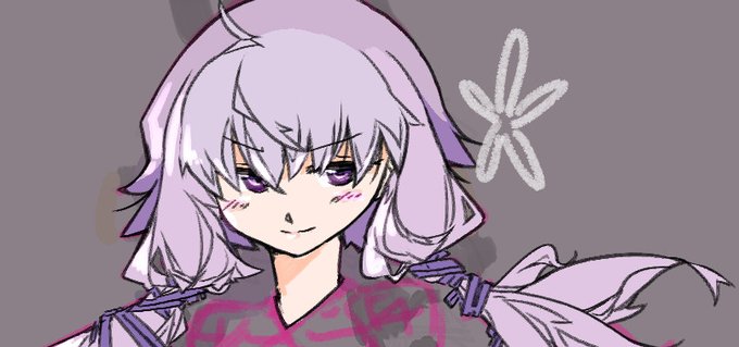 普段やらないけど頭だけ色仮塗りしてみチェック。ゆかりさんに見えるよね??