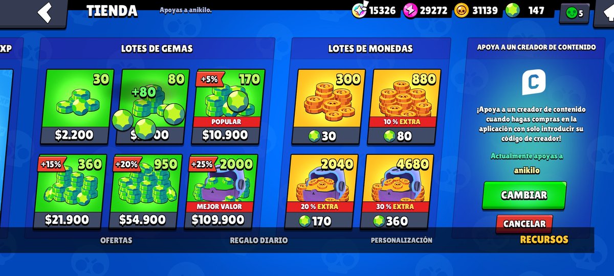 Joshua_AVO's tweet photo. @AnikiloGamer gemas para skin de spike. Activo con código: anikilo 🤟🏻 https://t.co/npnw1wRfJV