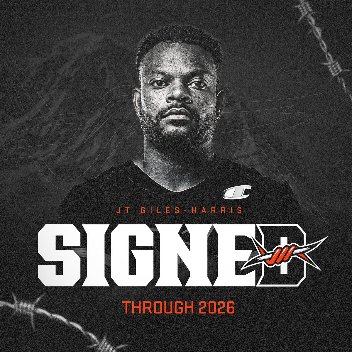 DenverOutlaws's tweet photo. Locking down our defense 😤

We’ve extended Defensemen JT Giles-Harris through the 2026 season 🤠 https://t.co/XByusTa0lw
