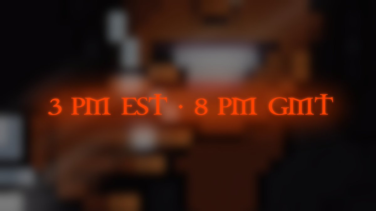 🔥3 PM EST | 8 PM GMT
 youtu.be/8E7IIO9X8NE