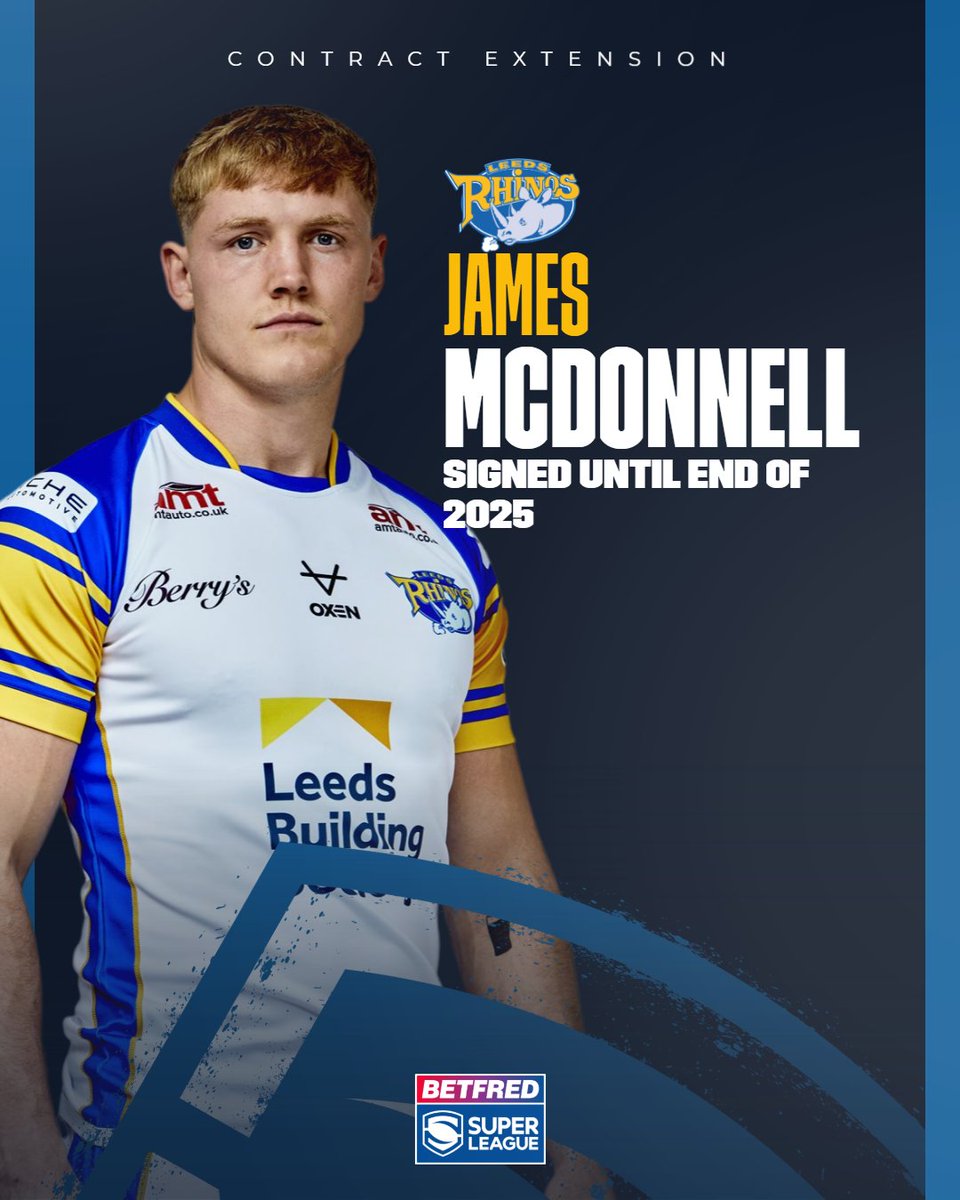 Deal done ✔ 
Rhinos forward James McDonnell has agreed a new 1 year contract extension to keep him at AMT Headingley until end of 2025 Super League season