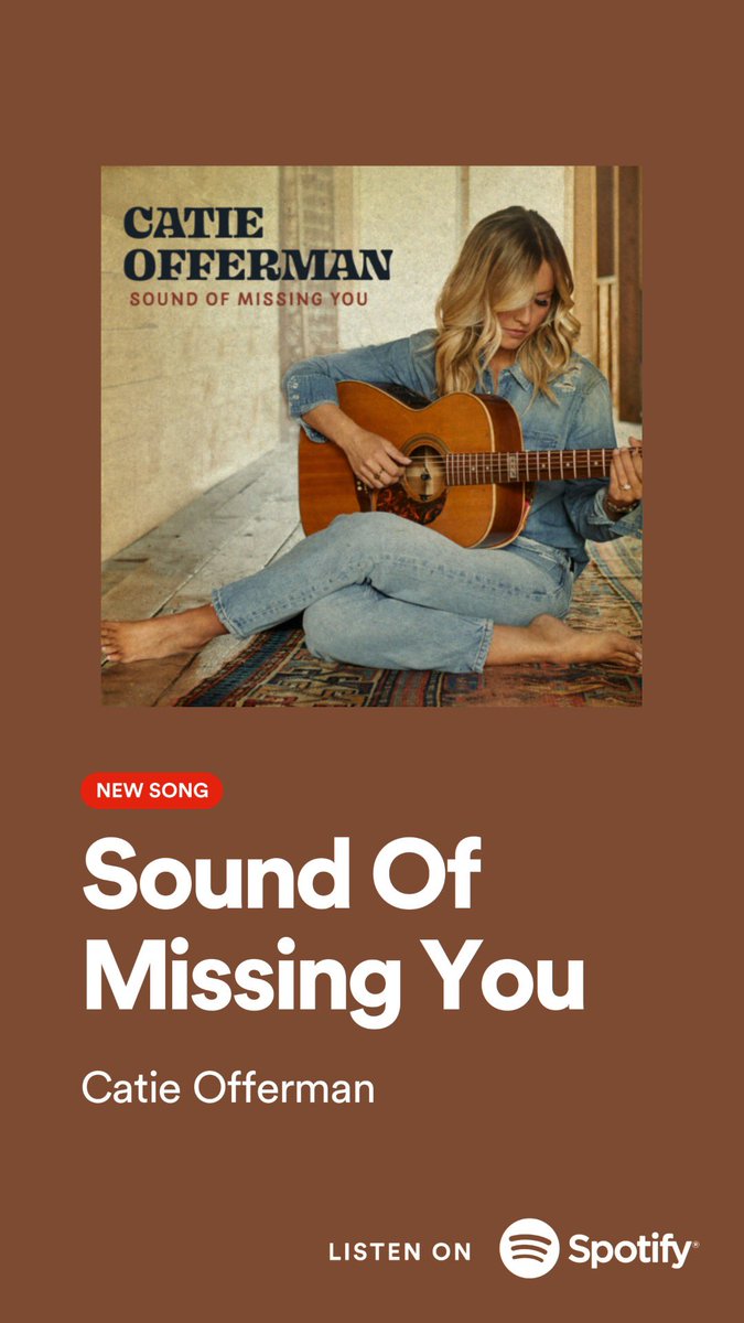 Thank youuuu @spotify! Listen to #SoundOfMissingYou on New Music Friday Country. ✨ strm.to/COSoundOfMissi…