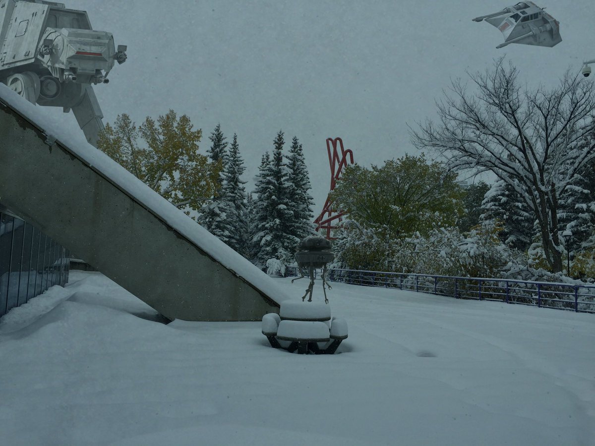 “It's a good bet the Empire knows we’re here!” Stay warm or come to the Oval where is nice and warm for some recreational skating‼️ May the Force be with you.