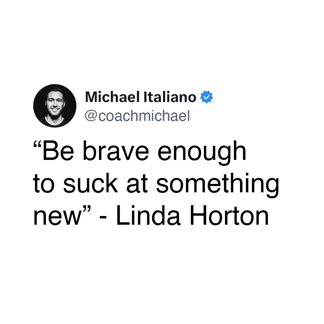 miactiveapp's tweet photo. These words couldn't be more true! Sometimes we hesitate to try new things because we fear failure or think we have to be good at everything we do. But the reality is, trying new things is an essential part of personal growth and development.
#Miactive #PersonalGrowth https://t.co/ikyQDY2Utp