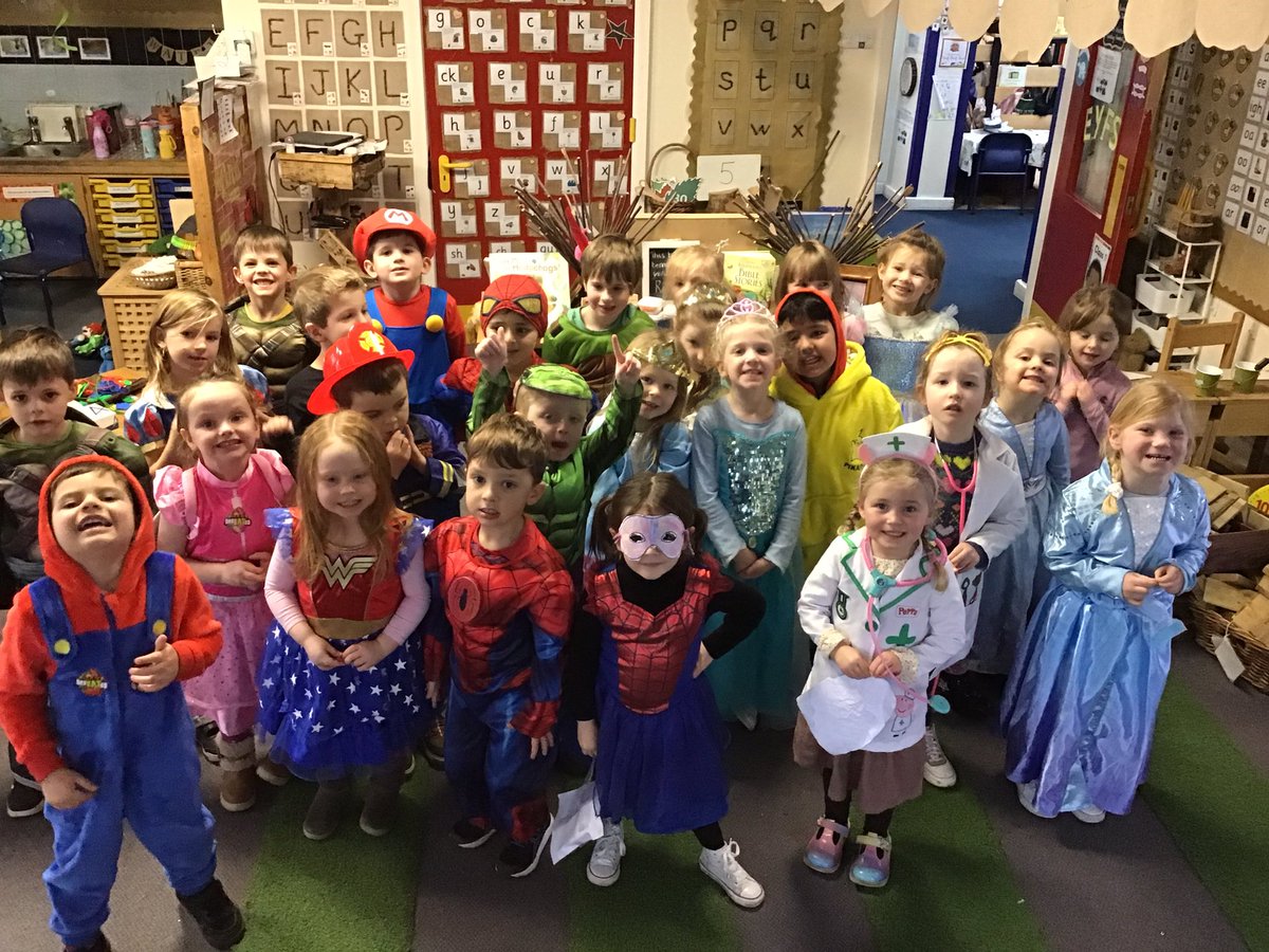 Class2elves's tweet photo. Class 1 and 2 have had a lovely Super Start for their Superheroes topic. We all came in dressed as a superhero. We enjoyed chatting about what powers we all had.⭐️🦸🏼‍♀️🦸🏽🦹🏽 https://t.co/VFdrrA7bfX