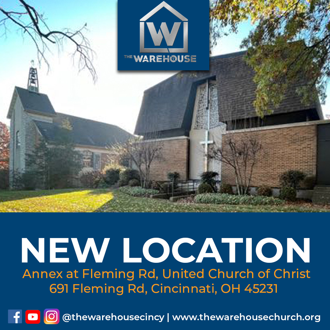 warehousecincy's tweet photo. We are officially in our new location! Please join The Warehouse Church for Sunday service, bible study, and other upcoming events in the Annex at Fleming Road United Church of Christ, 691 Fleming Rd. Cincinnati, OH 45231. https://t.co/au9b3tuB8S