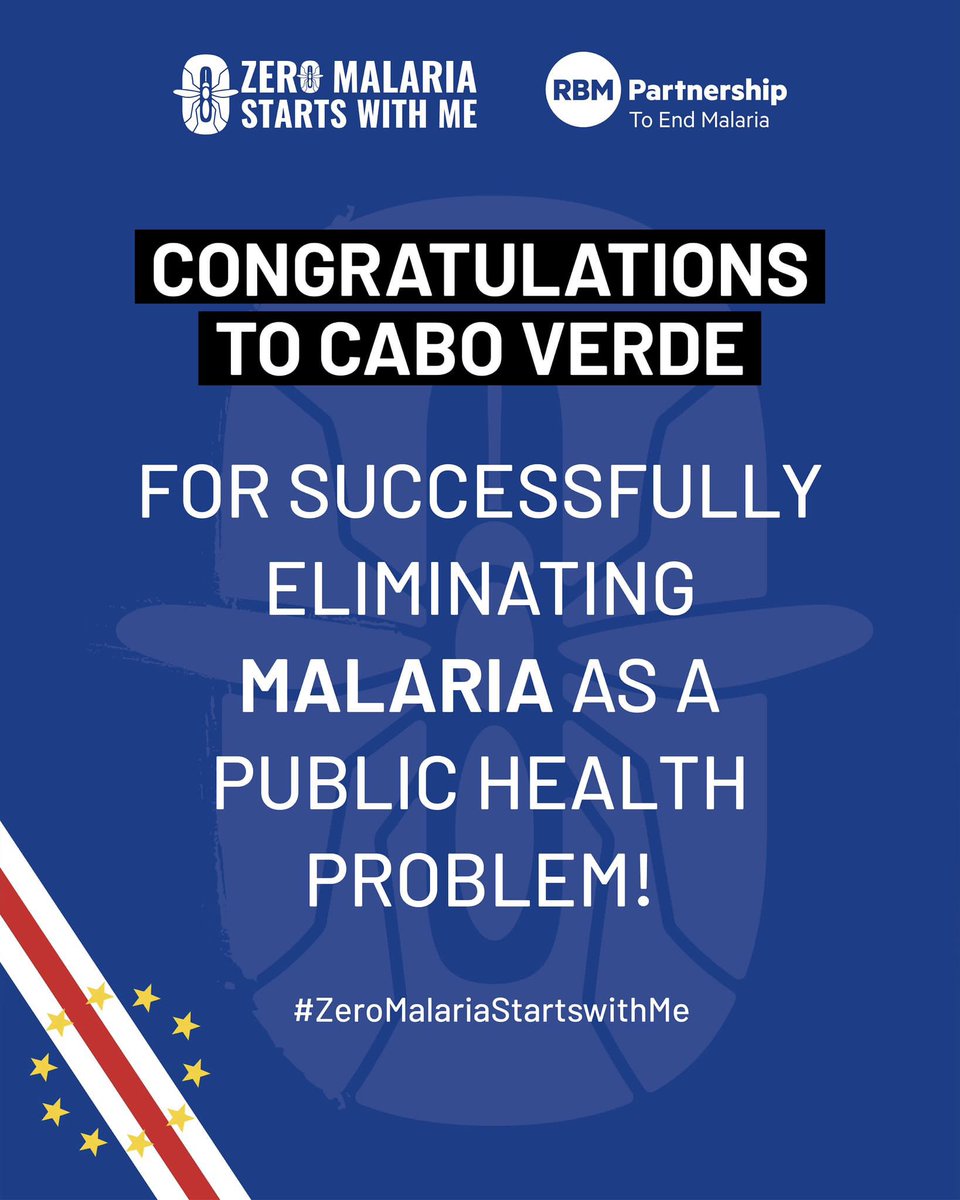 #ZeroMalariaStartsWithMe: Cabo Verde is now a malaria-free country and an example for Africa and the world! Together, we can be the generation that is going to #endmalaria! @endmalaria @MinSaudeCV @SpeakUpAfrica1