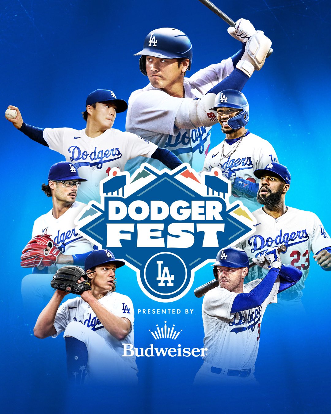 Los Angeles Dodgers on X: "Join us on 2/3 for DodgerFest presented by  @budweiserusa! Hear from your favorite players like Shohei Ohtani and  Mookie Betts, enjoy delicious ballpark food and more. Secure