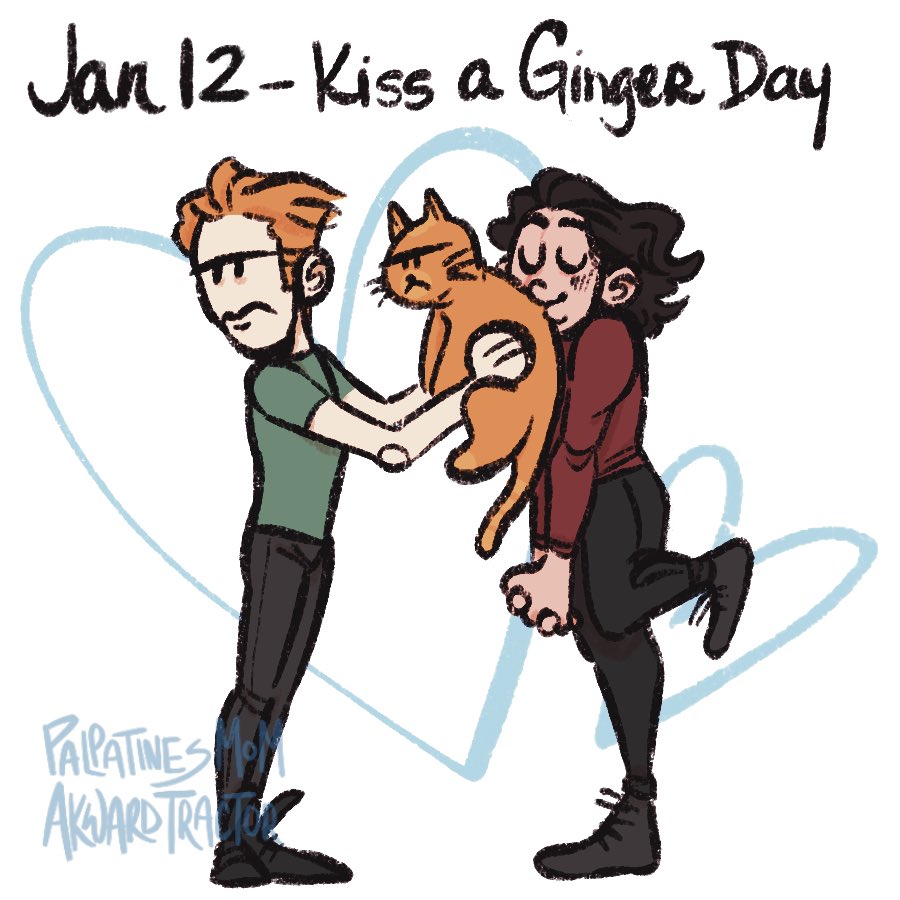palpatinesmom's tweet photo. Happy kiss a ginger day!! This little guy is featured in the Kylux calendar I worked on! Have fun kissing a ginger today :) I’m gonna kiss my cat.

#kylux #kyloren #bensolo #generalhux #starwars #fanart https://t.co/W6CK9EQ71g