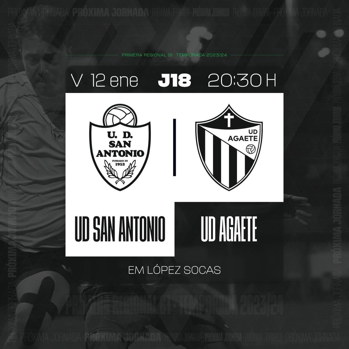UD San Antonio (@udsanantonio) on Twitter photo Vuelve la competiciΓ³n liguera al LΓ³pez Socas tras el largo descanso navideΓ±o.
En la noche de hoy recibimos al 2ΒΊ Clasificado, la <a href="/udagaete/">CARMELO MENDOZA</a>
Te esperamos en nuestra casa! Vuelve la competiciΓ³n liguera al LΓ³pez Socas tras el largo descanso navideΓ±o.
En la noche de hoy recibimos al 2ΒΊ Clasificado, la <a href="/udagaete/">CARMELO MENDOZA</a>
Te esperamos en nuestra casa!