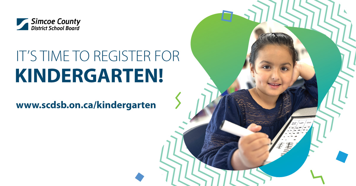 Kindergarten is the beginning of a wonderful journey of learning and we want your child to begin their's in the SCDSB!

If you have a child turning four in 2024 we invite you to register them for Kindergarten &amp; subscribe to Kindergarten Connections!

More: scdsb.on.ca/kindergarten