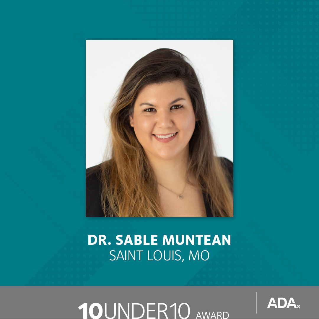 Dr. Sable Muntean is paving her own path in dentistry. Dr. Muntean is a dentist for the VA St. Louis Healthcare System and the first full-time female dentist to work in its dental service. Join us in celebrating Dr. Muntean as a 2023 #ADA10Under10 honoree: bit.ly/4aRw9m5