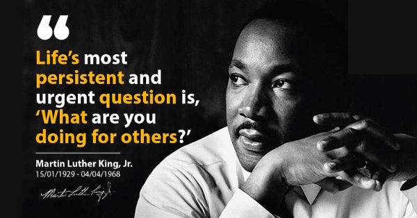 HolyFamily4all's tweet photo. Our office will be closed on Monday to remember and honor the life of Dr. Martin Luther King, Jr.

May his words continue to inspire and challenge us to take action on his birthday and every day!

#MLKDay https://t.co/QRJyzEtW4a