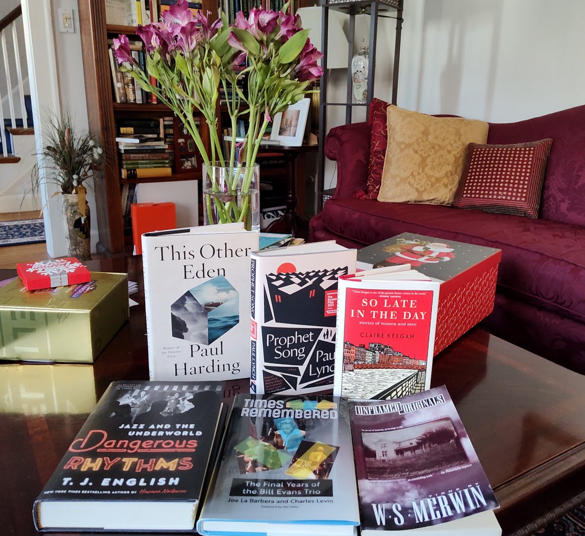 New books over #Christmas to take us through winter. <a href="/HarvardBooks/">Harvard Book Store</a> <a href="/brattlebookshop/">Brattle Book Shop</a> #WSMerwin  <a href="/CKeeganFiction/">Claire Keegan</a> <a href="/paullynchwriter/">Paul Lynch</a>