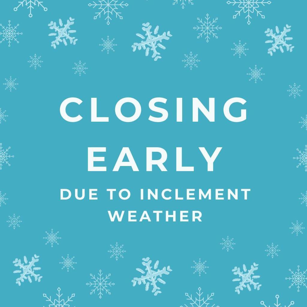casebine's tweet photo. Due to inclement weather, we are now closed for today, Friday, January 12, 2024.  We are closed on Monday for Martin Luther King Jr. Day.

We will reopen with normal hours on Tuesday, January 16, 2024 https://t.co/3Kujz61gKA