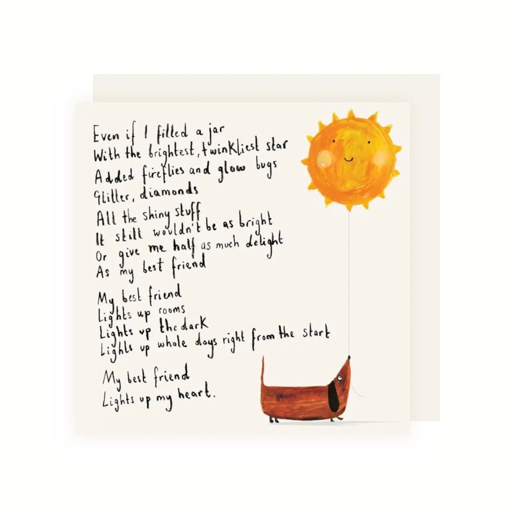 I love this quirky friendship poem on a beautiful greetings card, perfect for sending to a #bestfriend (especially if your BF has a #dachshund !) £2.95. Here’s the link to buy: devotedtodachshunds.co.uk/product/best-f…