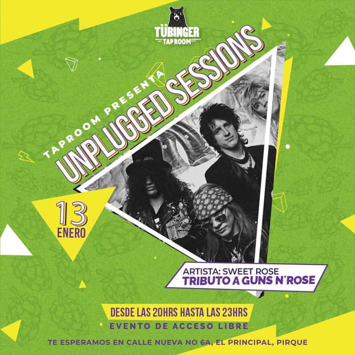 AFNChile's tweet photo. SWEET ROSE, banda tributo a @gunsnroses, este sábado 13 a las 20 h. en TAPROOM. Entrada liberada. https://t.co/isJMUp79Kh