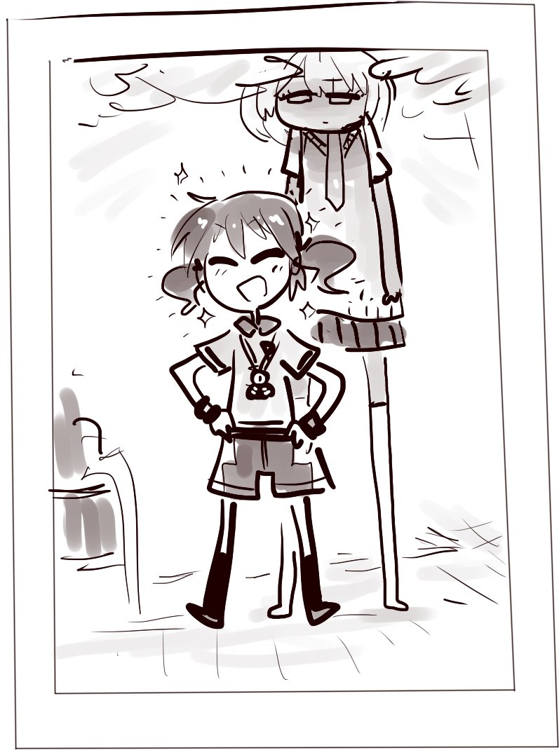 ShirakiSenpai's tweet photo. Pictured: smol melly and tol youko https://t.co/gMxRhEMjvz