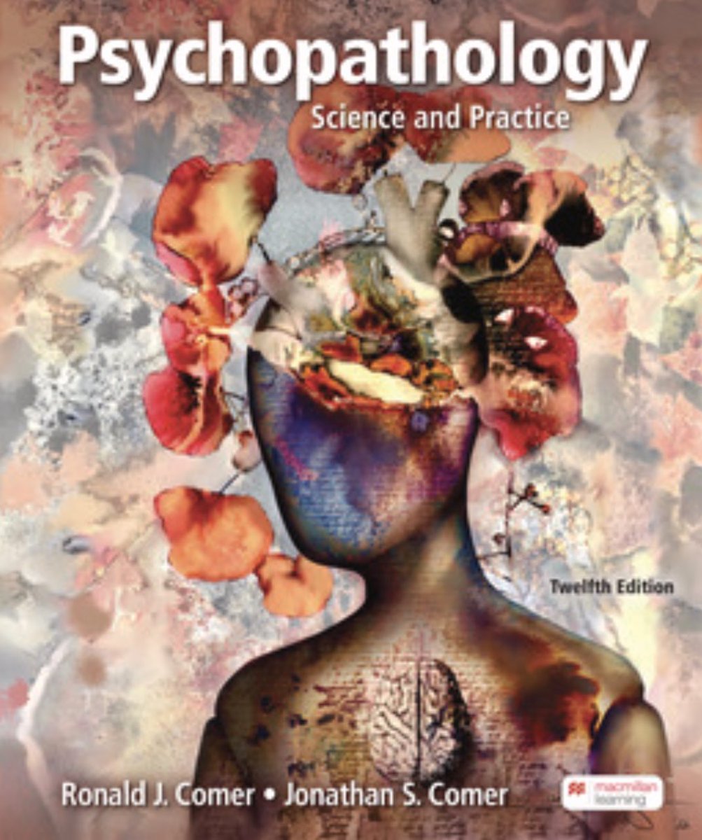 If you teach Psychopathology, this is the textbook for you #ShamelessPlug store.macmillanlearning.com/us/product/Psy…