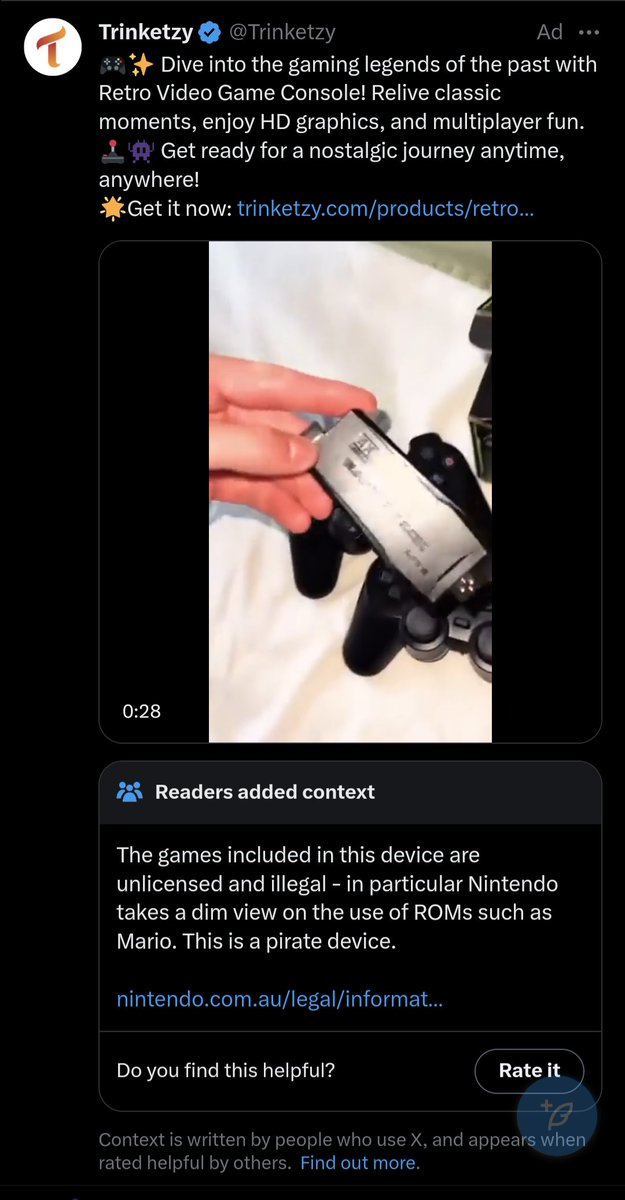 This bitch ass added context makes me want to buy the stupid thing. Nintendo takes a dim view do they