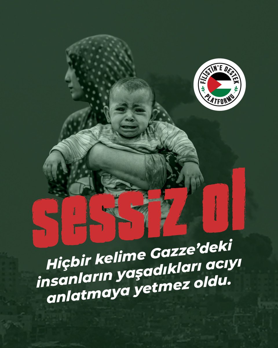 BartinTdv's tweet photo. Hiçbir kelime Gazze’deki insanların yaşadıkları acıyı anlatmaya yetmez oldu. #SessizOI https://t.co/DkoE0JdhJK