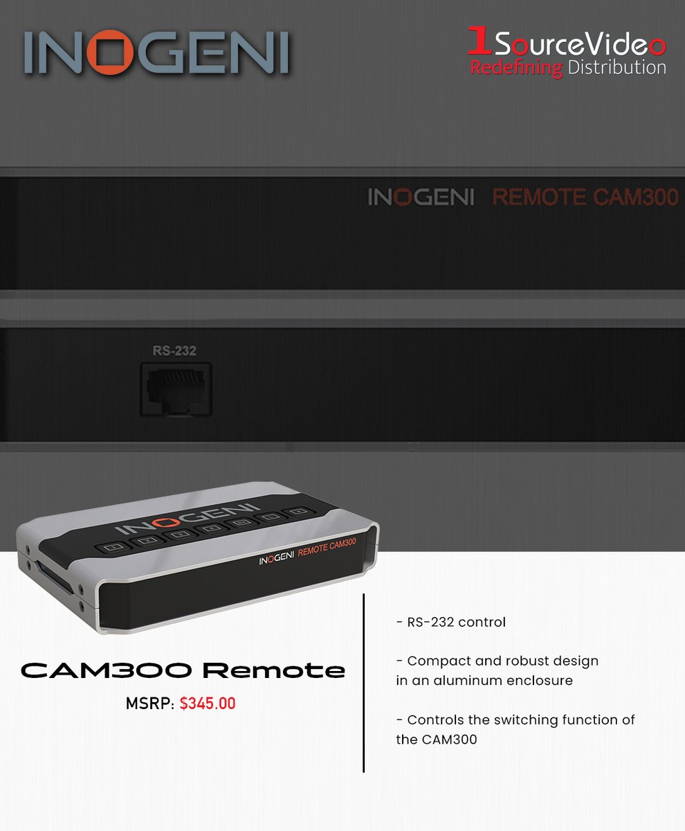 1sourcevideo's tweet photo. @Inogeni’s CAM300 remote control keypad enables remote access over longer distances to the CAM300!

#1SourceVideo #Inogeni #CAM300 #videoswitcher #USB #HDMI #USB3 #USB2 #videosources #RS232 #control #videoproduction #filmmaking #filmequipment #distribution #RedefiningDistribution https://t.co/MTiFVY41kG