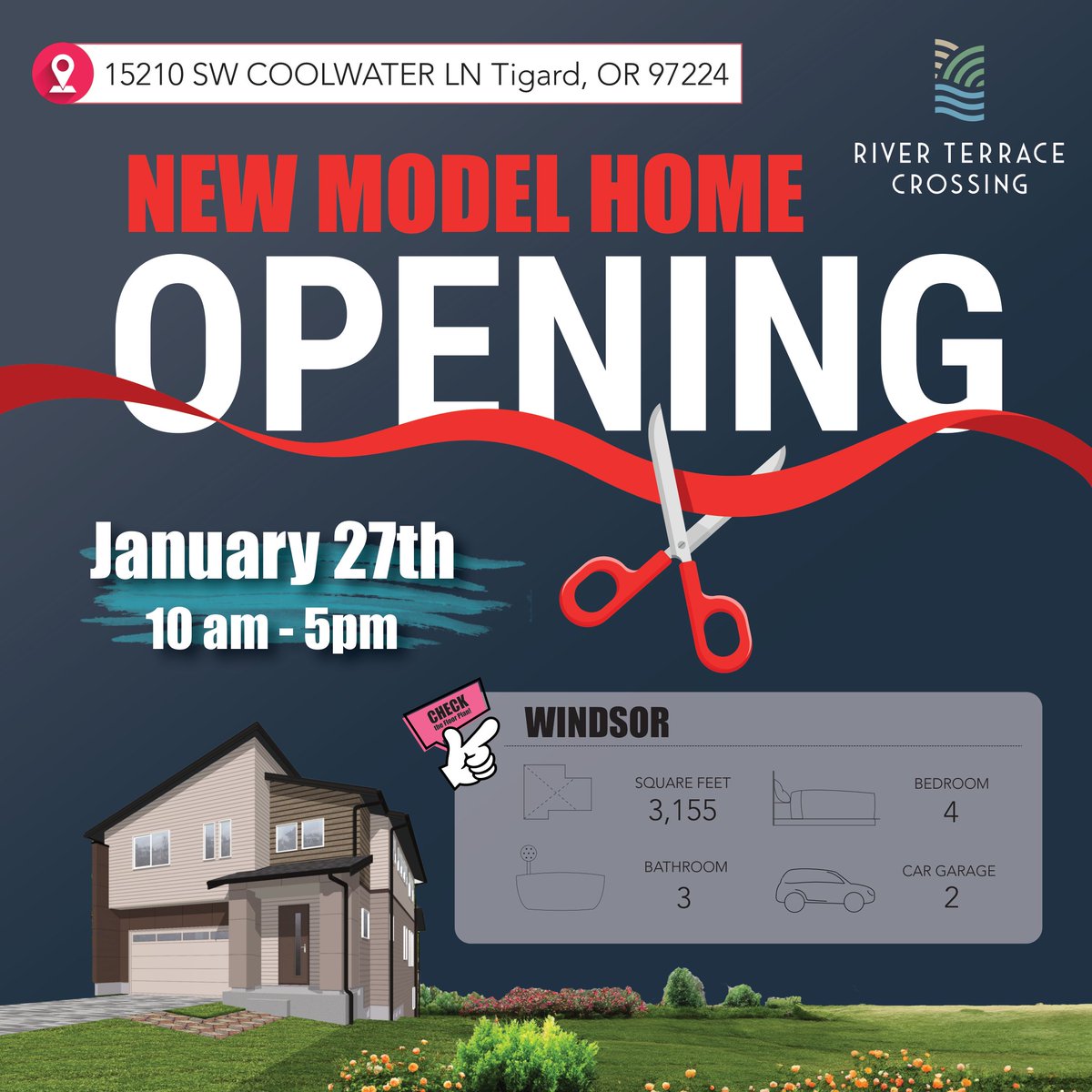 Check Out the New ICHIJO Model at River Terrace Crossing in Tigard, OR! Model Opening January 27, 2024. Take Advantage of Pricing from the $700's at This Community + $30,000 Flex Cash or 5.25%/5.49% APR. Buyers can visit River Terrace Crossing now: ichijousa.com/communities/ri…