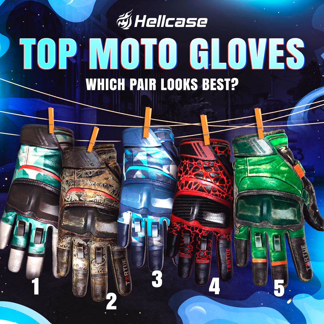 hellcase's tweet photo. The most expensive and desired Moto Gloves skins are all in one place, now it’s time for you to pick👇🏼
Which one of these looks best?
Let us know in the comments! 

#cs2 #csgo #cs2skins #cs2cases #cs2gloves https://t.co/67u9eSfMBe