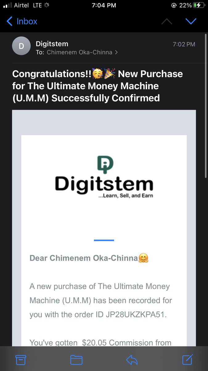 Money for dinner came early this evening😊😊
Digistem dollars is the real deal. Thank you very much @digitstem @CoachKingLeon @micaiahilevbar1 and @PaaSolo80312191 for your amazing coaching and guide. Looking forward to more sales!!