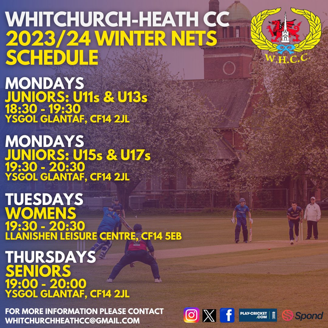 Winter nets across the club will be resuming next week following a short break over the Christmas period. All members and new faces welcome! 🏏❄️ #UpTheHeath