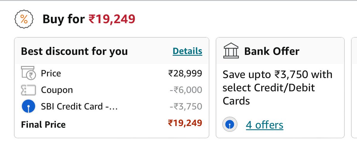 stufflistings's tweet image. So yes, the Honor 90 deal was legit (SBI offer plus flat Rs 6000 off Via coupon)
#Honor #Honor90