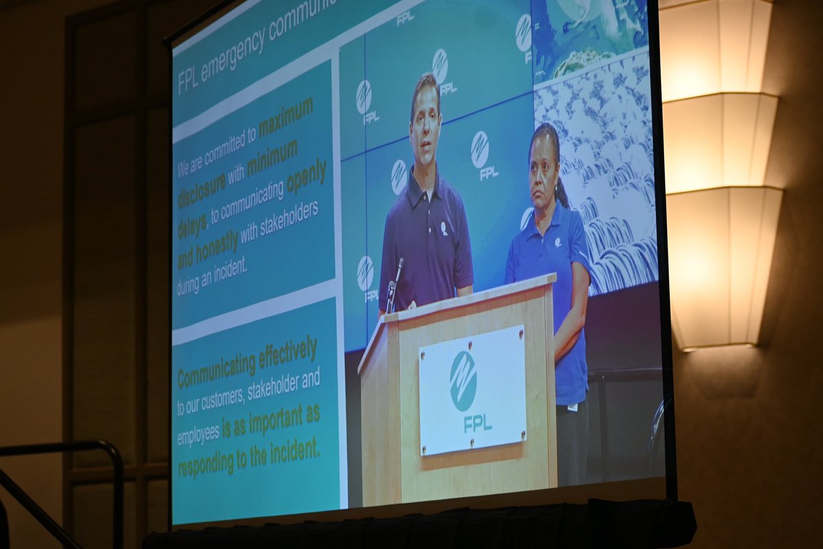 FloridaPIOs's tweet photo. SPONSOR SPOTLIGHT 🔦
Kira Rodriguez from @insideFPL emphasizes the importance of partnerships during crises.
Thank you for sponsoring our 2024 Florida PIO Symposium luncheon during @floridafirecon! 🥗
#fapio24 https://t.co/vqd5xFgYY0