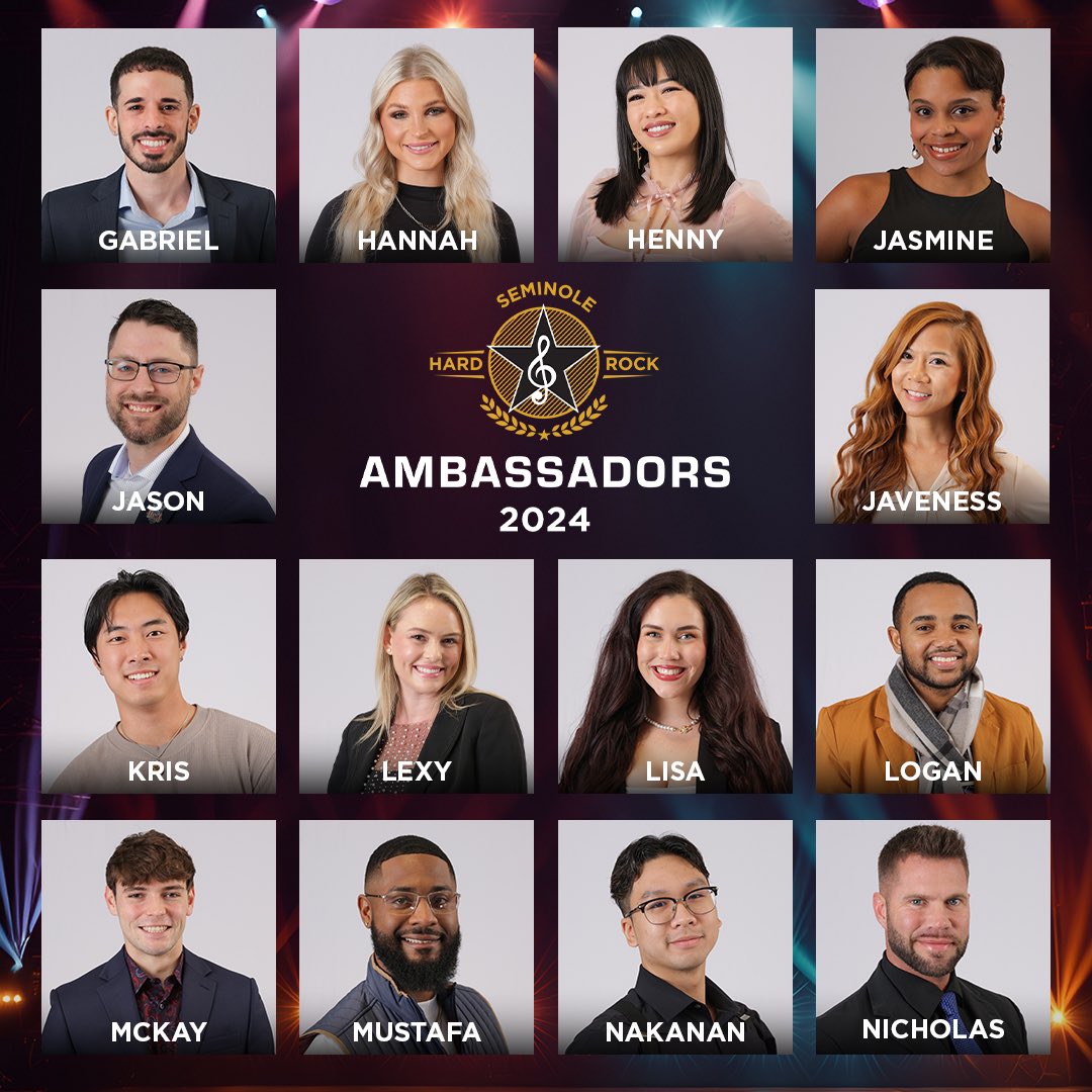 Oops we did it again! Please say hello to our 2024 Seminole Hard Rock Ambassadors ✨ #HardRockTampa