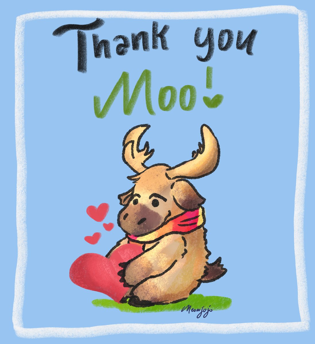 misou_soupp's tweet photo. Thank you Mr. Moo for being the funniest dad there is! Good luck and be safe out there! #fanart #thankyou @MooSnuckel https://t.co/Ql3oidvIpq