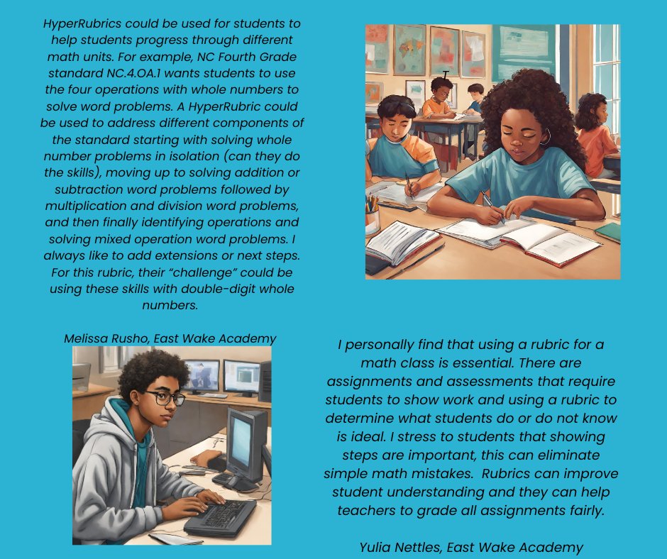 #NCRethinkEd Cohort 4 educators are raving about #HyperRubrics🚀 They provide consistency, clarity + a roadmap for students' learning journey. It fosters a growth mindset, empowering students to reflect and take charge of their progress.