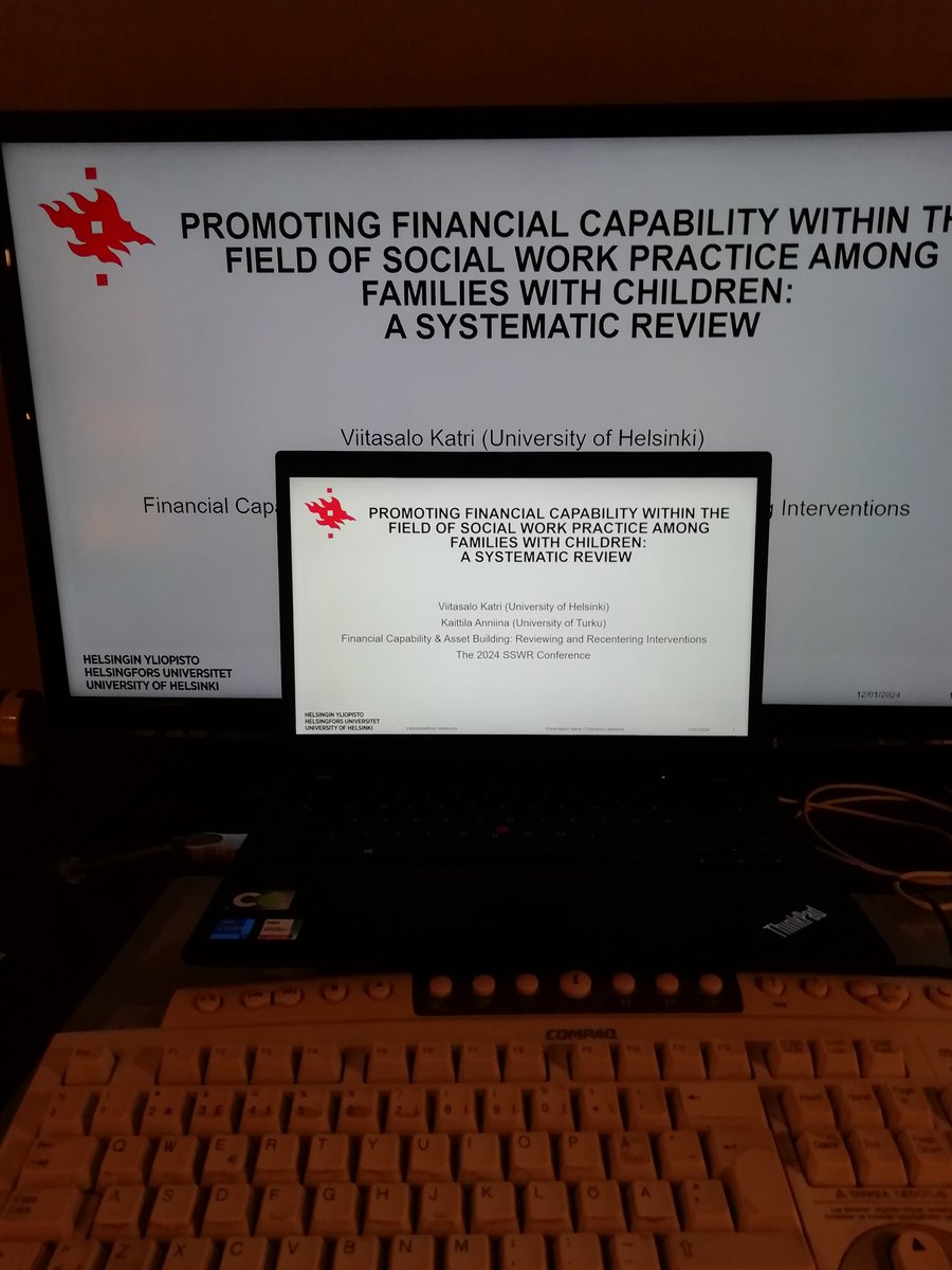 KatriViitasalo's tweet photo. Exciting! Preparing our online presentation for #SSWR2024 #SocialWorkResearch #financialsocialwork @SSWRorg
@AKaittila @INVEST_Flagship @SocSciHelsinki @utusoc https://t.co/oaqCumMU6c