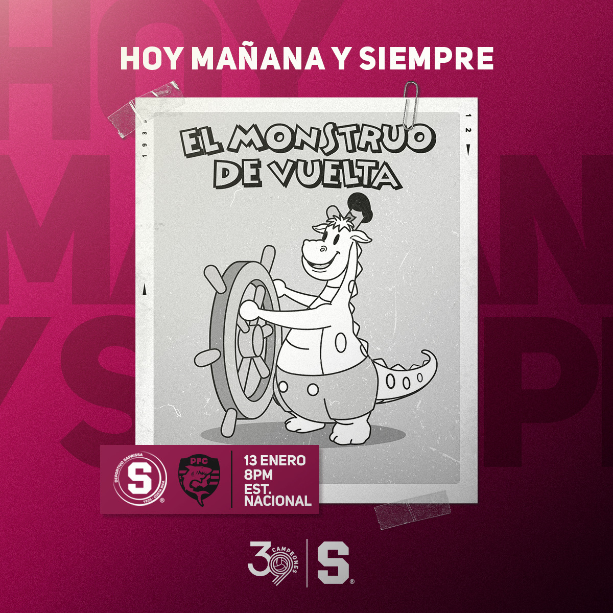 El ícono favorito de grandes y chicos, regresa a la acción ⚓¡Nos vemos en el Nacional!  

🎟️ Entradas disponibles en saprissa.com