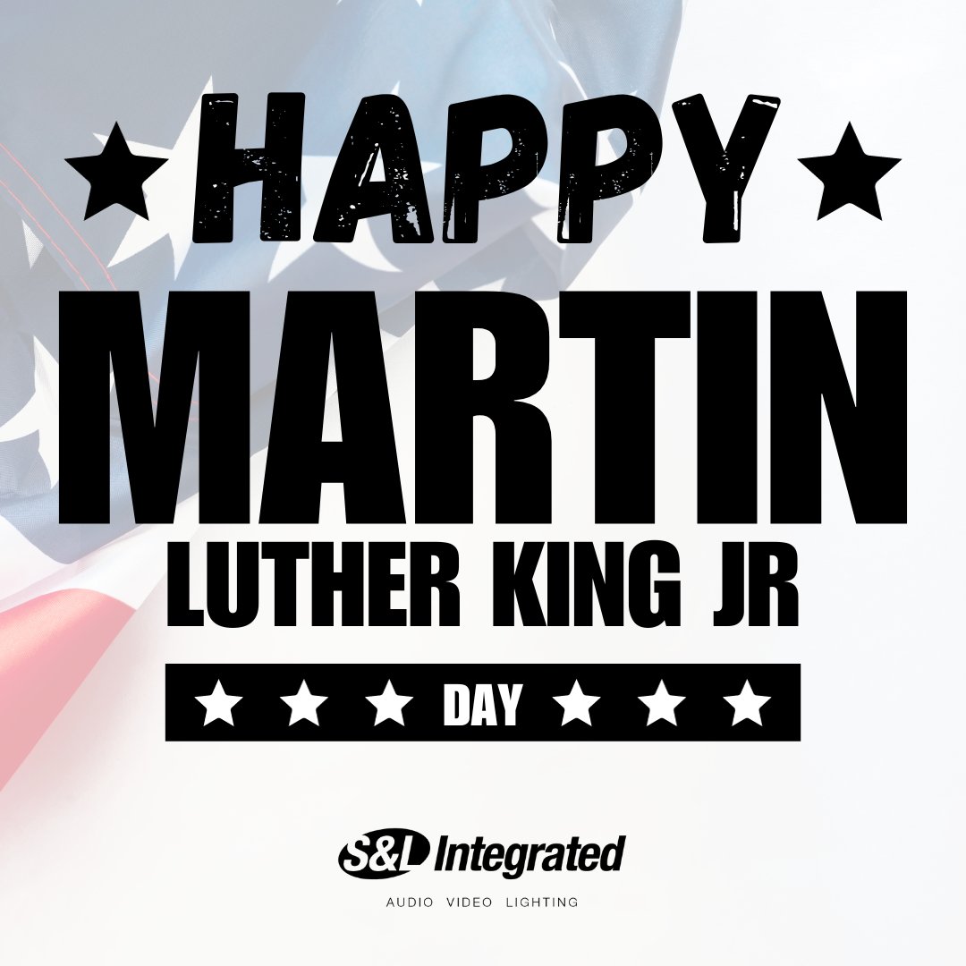 SLIntegrated's tweet photo. Happy Martin Luther King Jr. Day 🇺🇸 S&amp;L offices will be closed on Monday, January 15th in observance of Martin Luther King, Jr. Day. We will resume regular business hours on Tuesday, January 16th. #MLK #MLKJr https://t.co/zXZ8Wzpkh5