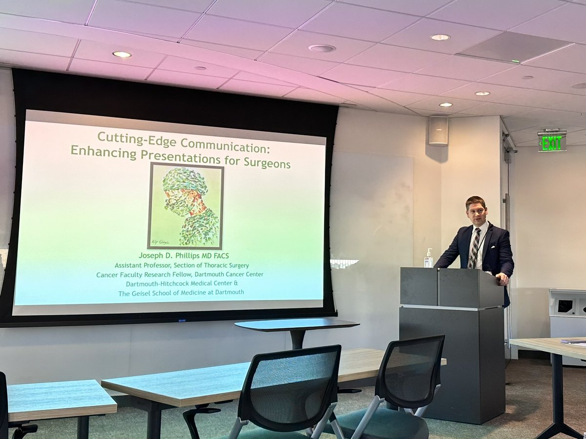 Thank you @jdphillipsMD for visiting @CSPH_BWH and sharing your knowledge on giving effective presentations for surgeons. Thank you @BrittanyDacier for facilitating this event. @DartSurgery