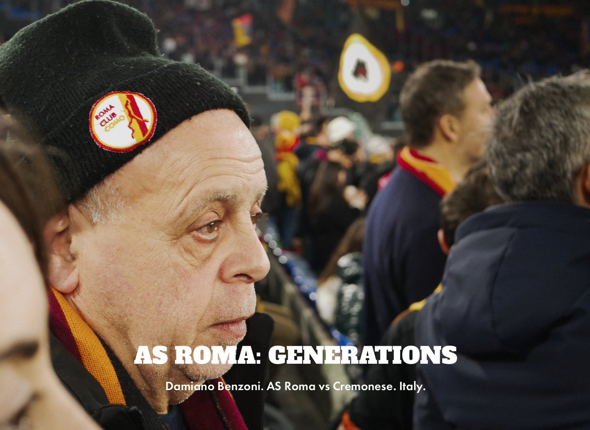 New: AS Roma: Generations @DinamoBabel fell in love with AS Roma by listening to the roar of the Giallorossi on the wind. He went back with his wife and father in law. AS Roma across generations. La Magica. 📸 #asroma terraceedition.com/home-haute/as-…