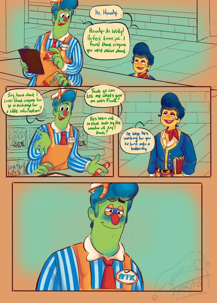 jsterTV's tweet photo. redraw of my favorite welcomehome comic from last year!

#welcomehome #howdypillar #wallydarling #fanart https://t.co/tFKQmDa9o4