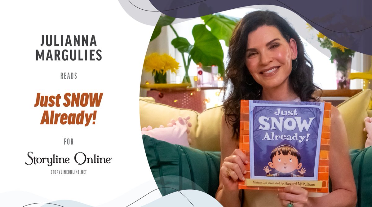 ‘Tis the season for snow — and reading! ❄️📚 Julianna Margulies reads ‘Just Snow Already’ written and illustrated by Howard McWilliam. Watch here: bit.ly/48Vd7tn