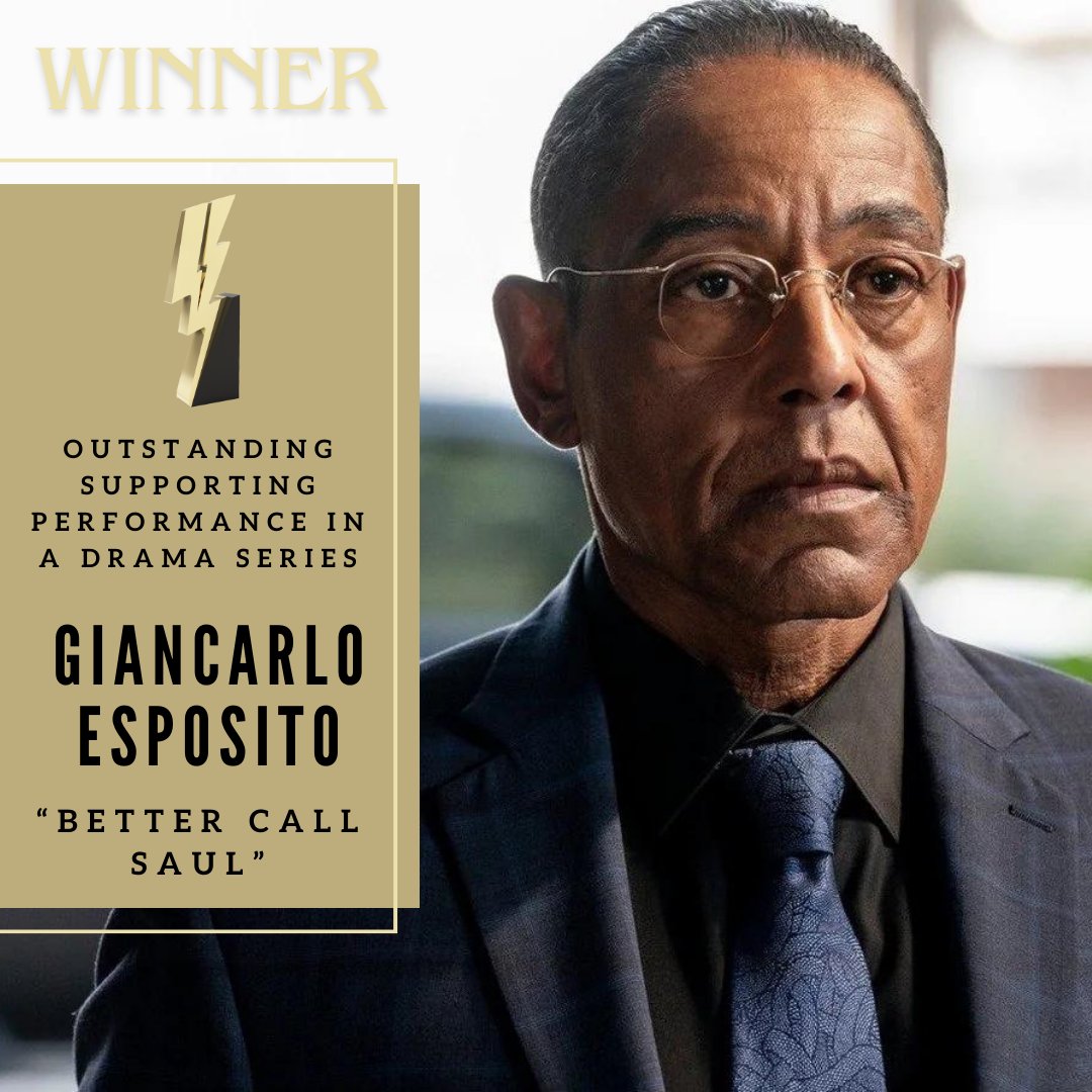 Winner for Outstanding Supporting Performance in a Drama Series  - @thegiancarloesposito (Better Call Saul) #boltstv #blackreelawards #blackexcellence