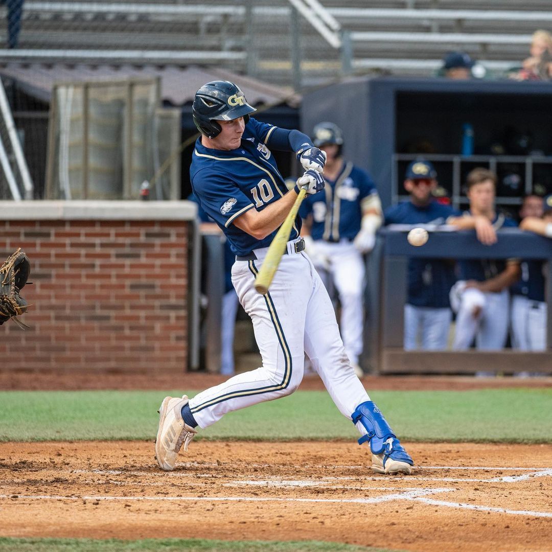 d1baseball's tweet photo. .@rjaros9 and @CarsonKerce are both heavily in the mix for everyday jobs on the @GTBaseball infield as freshmen.

Jaros has sound defensive ability at third base, and Kerce is an advanced playmaker on the left side of the infield.

Top Freshman Classes 👉 https://t.co/kJMMvtN0wx https://t.co/hSshoHBhlW