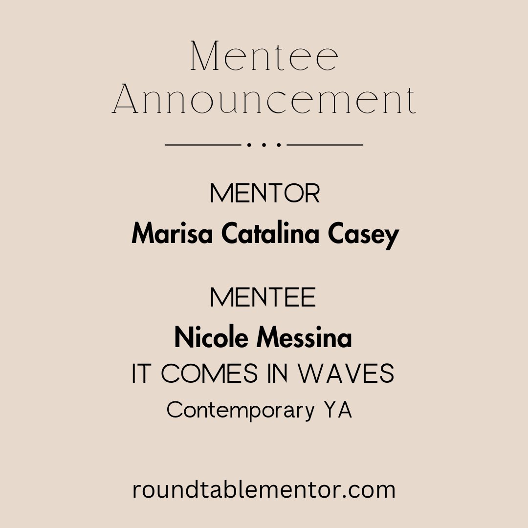 Marisa Catalina Casey (@marisacatalina) on Twitter photo Thrilled to be mentoring <a href="/nmessina/">Nico Messina</a> with <a href="/RT_Mentor/">Round Table Mentor</a>. I read dozens of applications and Nicole's stood out for its authentic exploration of grief, loss, and belonging. Can't wait to get to work, Nicole! 🎉 Thrilled to be mentoring <a href="/nmessina/">Nico Messina</a> with <a href="/RT_Mentor/">Round Table Mentor</a>. I read dozens of applications and Nicole's stood out for its authentic exploration of grief, loss, and belonging. Can't wait to get to work, Nicole! 🎉